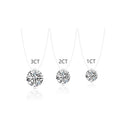 S925 1-3 Carat Moissanite Invisible Necklace